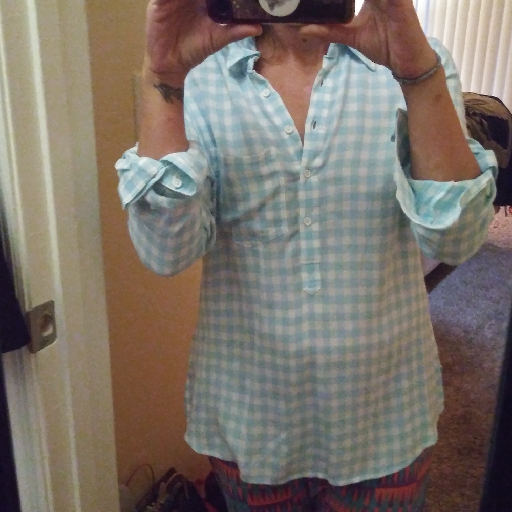 Cosmis blue Plaid Shirt